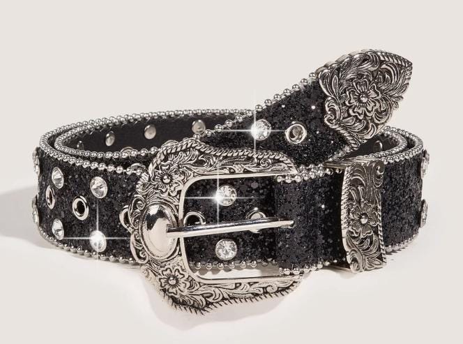 Black Rhinestone Belt - Etsy Black Rhinestone Belt - Etsy