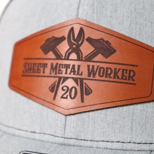 Sheet Metal Worker Leather Patch Hat | Local Union