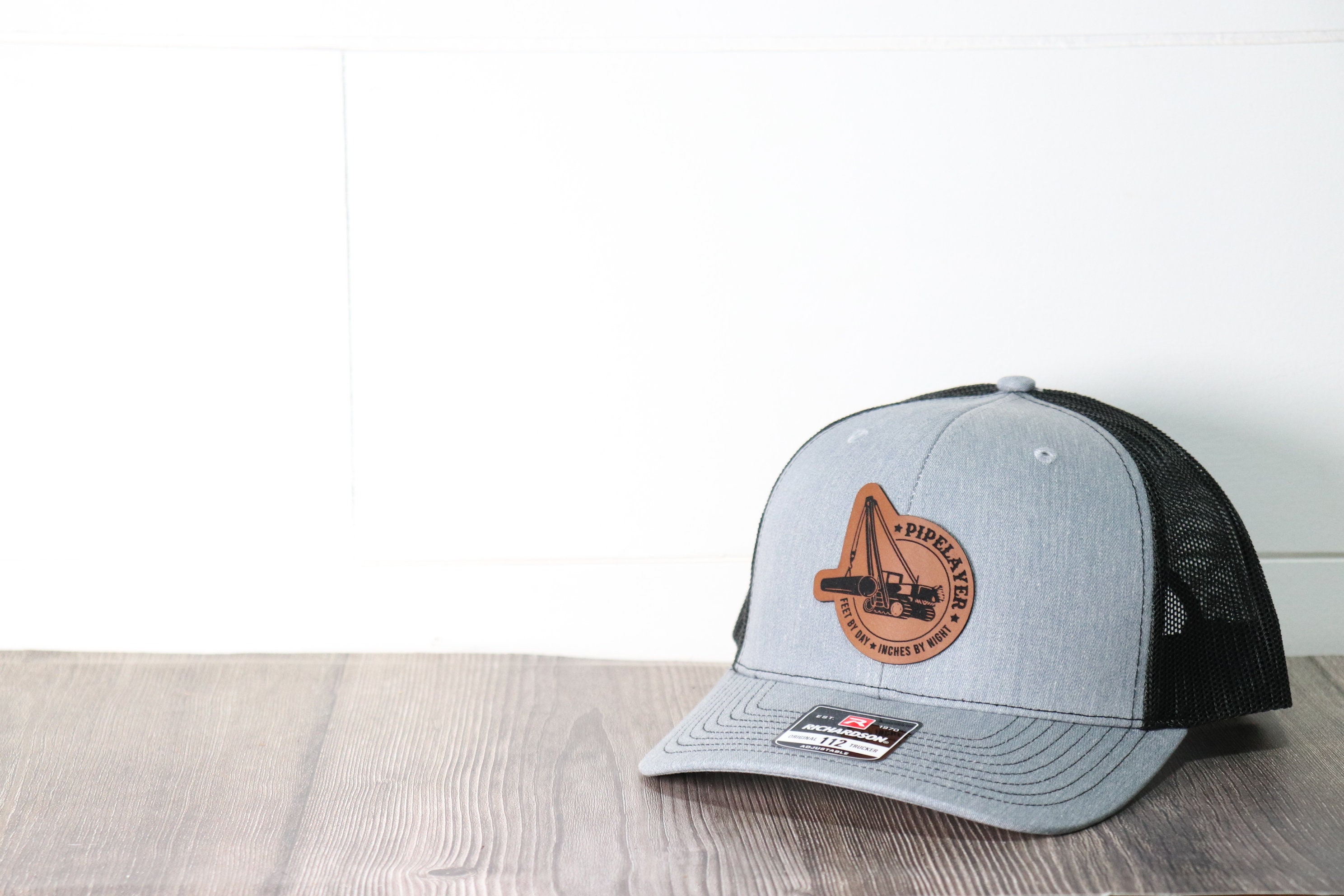 Pipelayer Leather Patch Hat | Funny | Blue Collar, Trades