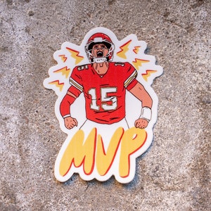 Patrick Mahomes Sticker | Chiefs Sticker | Waterproof Sticker | Sticker Patrick Mahomes MVP | Super Bowl Sticker | Single