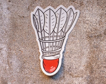 Kansas City Shuttlecock Sticker: Waterproof Vinyl KC Decal