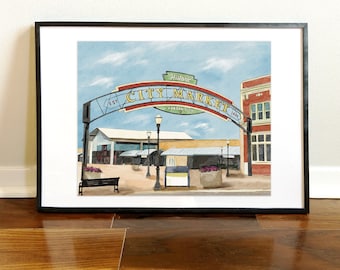 Kansas City River Market Art Print: Local Landmark