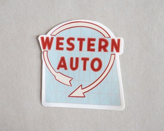 Western Auto Sticker: Handmade Waterproof Vinyl KC Decal