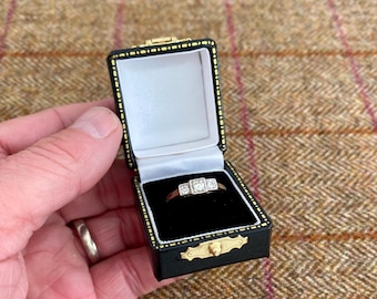 Vintage Style Ring Box. Luxury Jewelry Box. Perfect for a wedding ring or Engagement ring