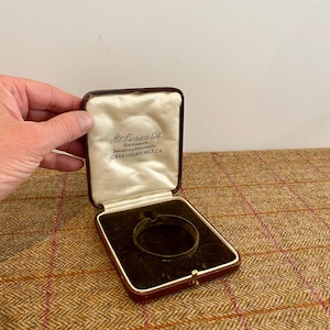 Antique Leather Jewelry Box. Pocket Watch Case. Vintage Jewellery Box. JW Benson Jewellers