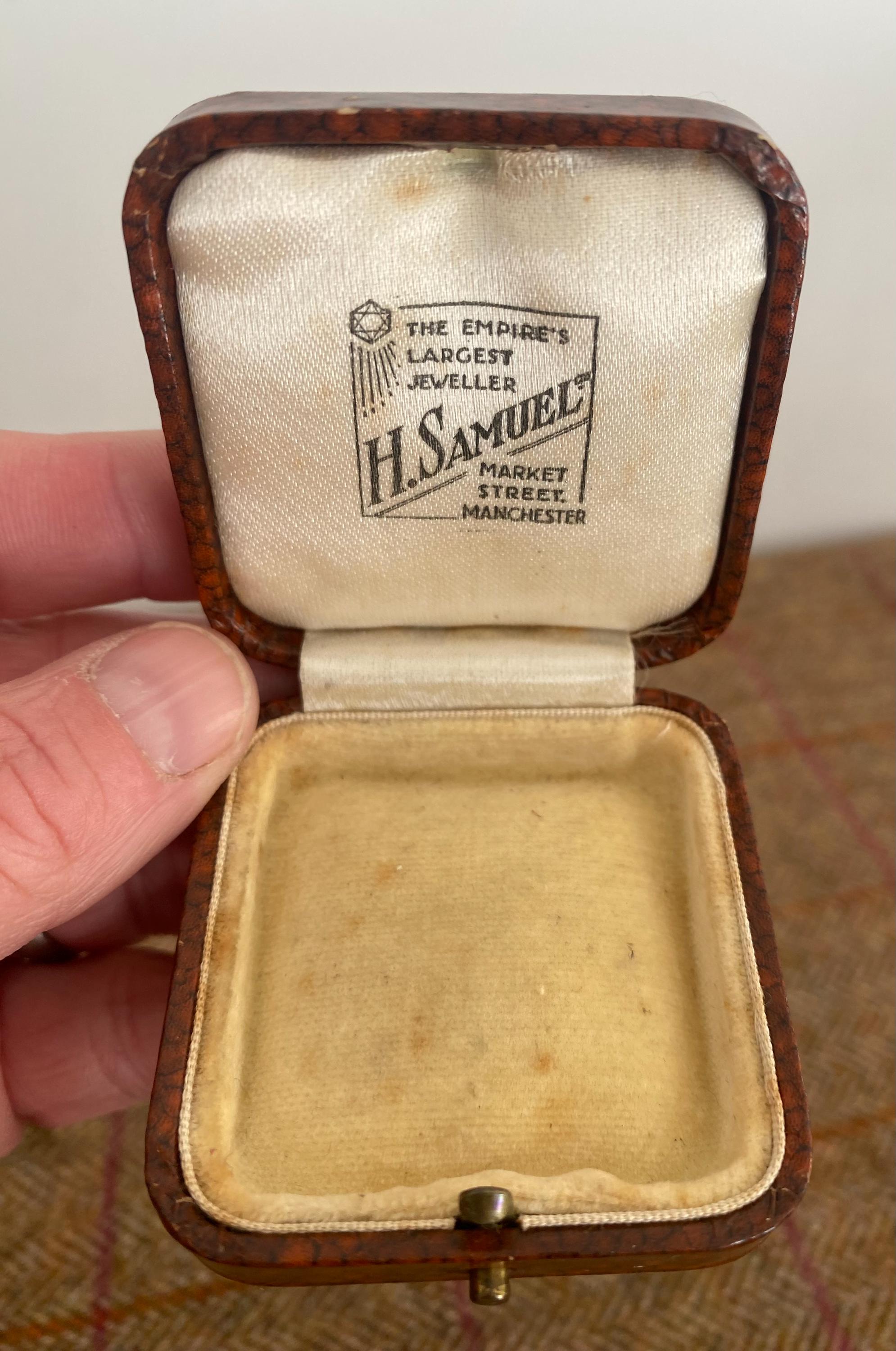 Small Vintage Jewelry Box. Antique Jewellery Box. H Samuel