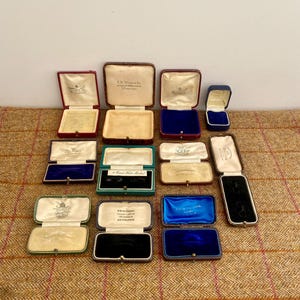 Collection of Antique Jewelry boxes & vintage ring box. Vintage Jewellery Boxes. Price is for all eleven jewelery boxes