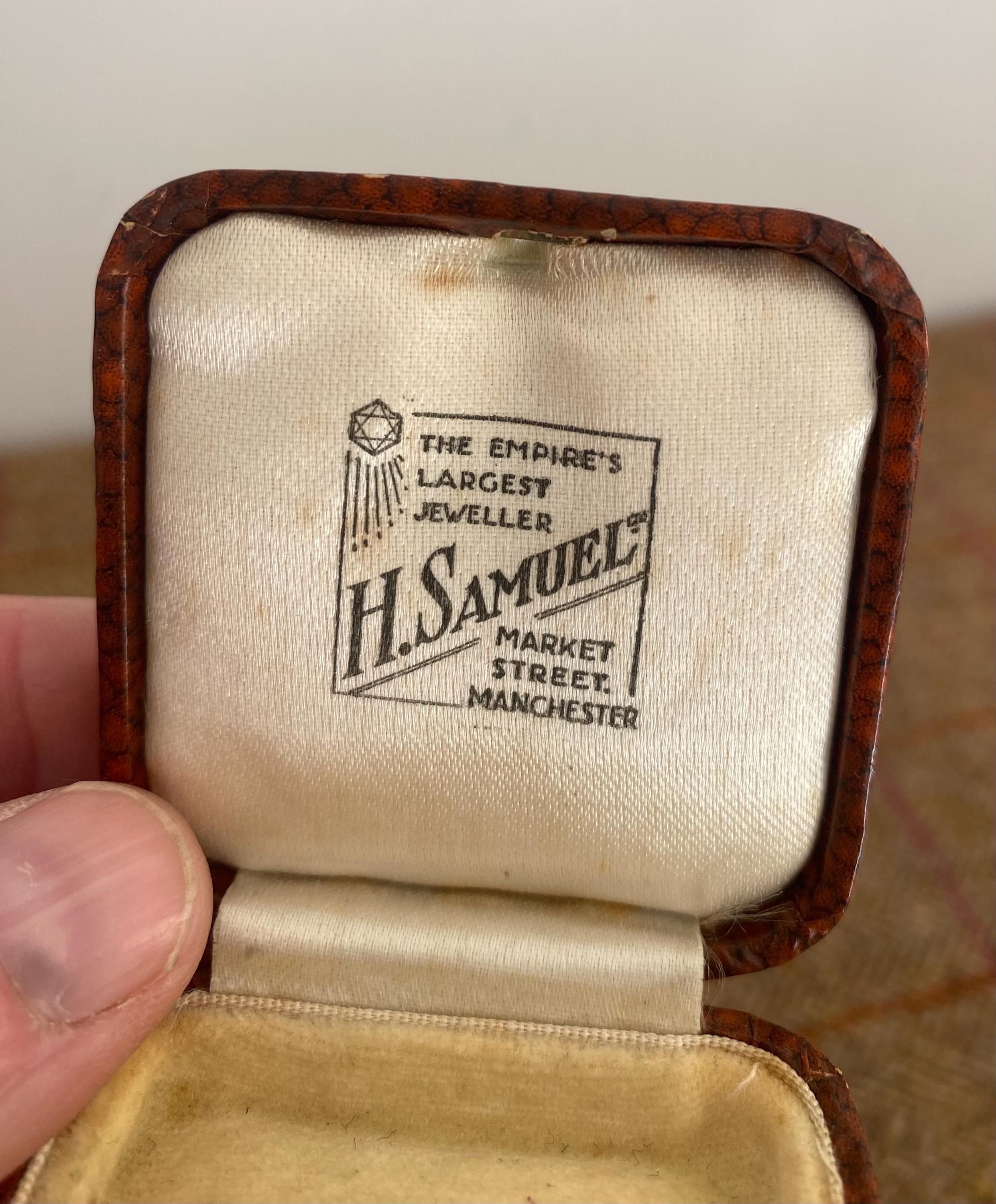Small Vintage Jewelry Box. Antique Jewellery Box. H Samuel