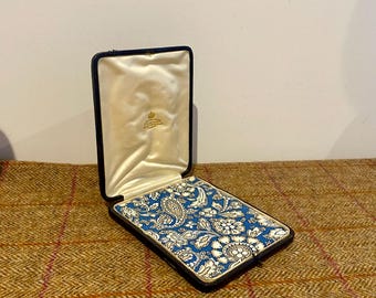 Vintage Leather Jewelry Box. Antique Jewellery Box. London Jewellers By Appointment to Royalty