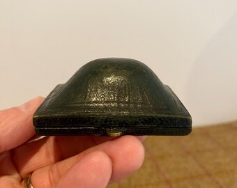 Vintage Antique John Perry Ltd Leather Tooled Gold Trim Jewellery
