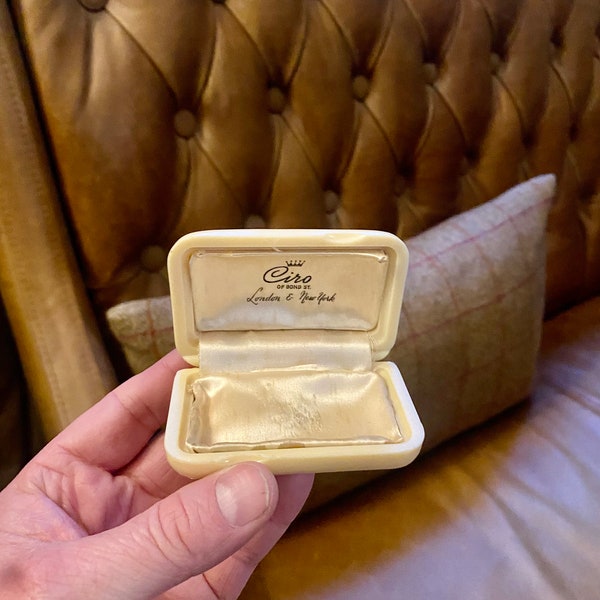 Vintage Bakelite Jewelry Box. Antique Jewellery Box. Ciro Jewellers London & New York