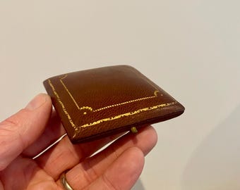 Vintage Leather Jewelry Box. Quality Antique Jewellery Box.