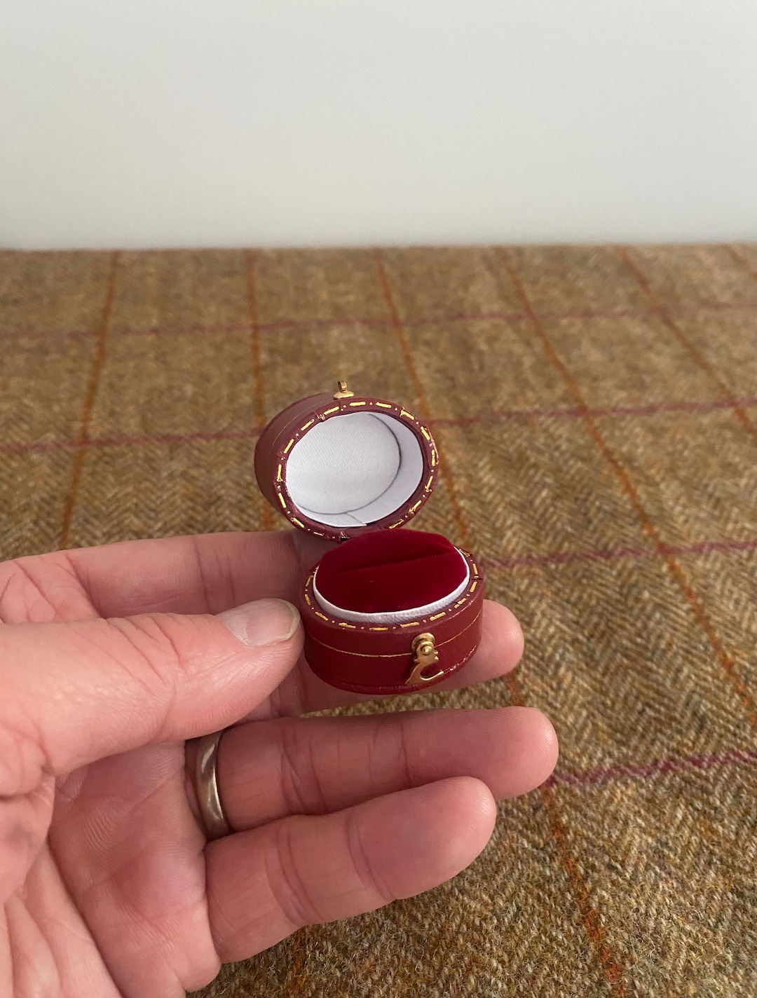 Vintage Style Ring Box for a Wedding or Engagement Ring. Small ...