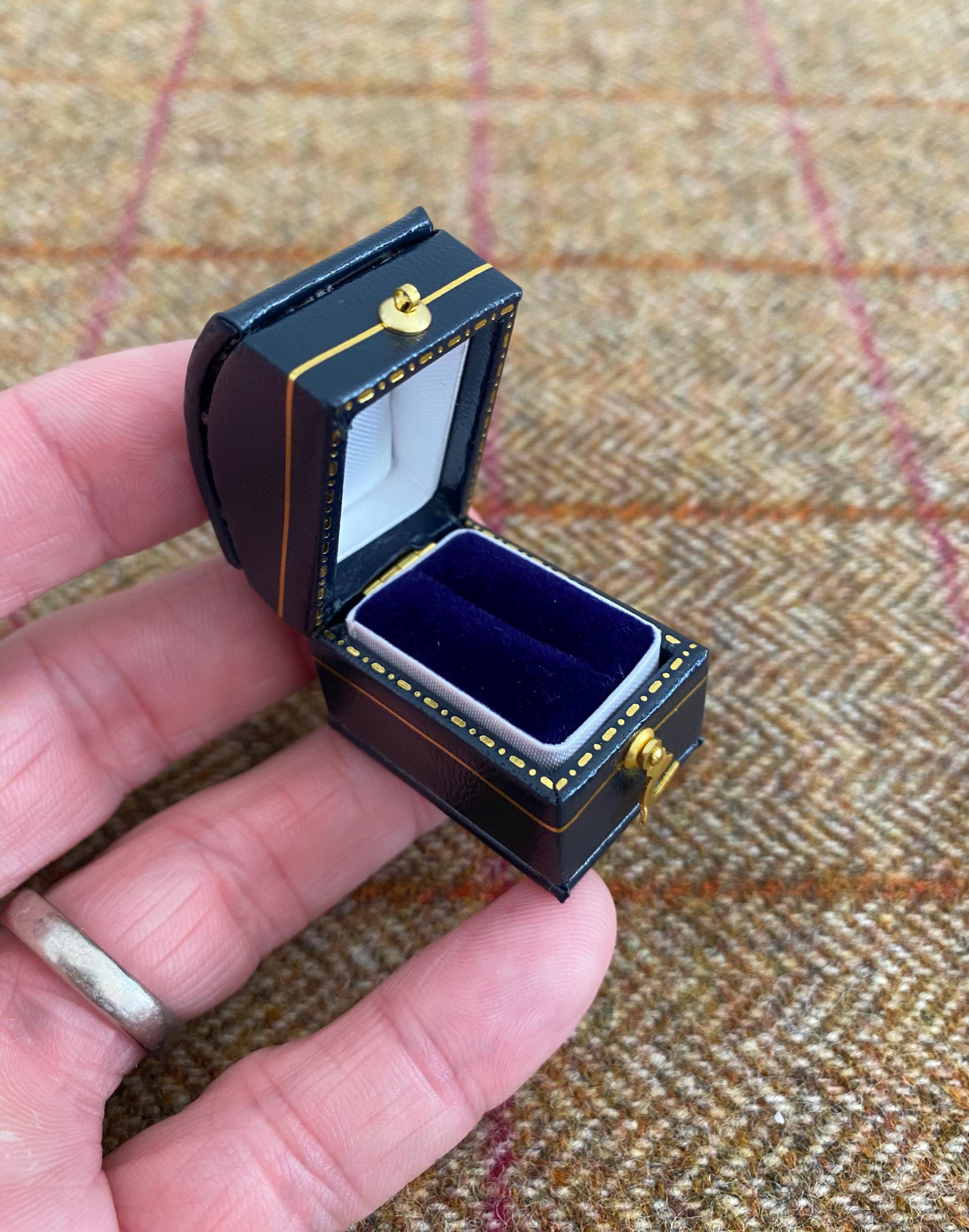 Vintage Style Ring Box for a Wedding or Engagement Ring. Small