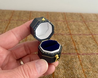 Unusual Vintage Style Ring Box. Small Victorian style Jewellery Box. Ideal for a wedding ring or Engagement ring