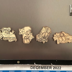 The Golden Girls Refrigerator Magnets Shady Pines, thank you for being a friend Cheesecake, Sicily Rose, Blanche, Sophia, And Dorothy