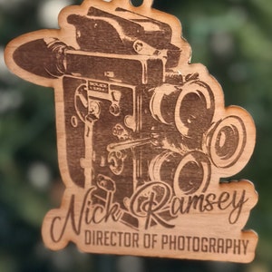 Personalized Bolex 16mm Film Camera Movie Christmas Ornament Your Name, Position or Production Great Idea for Wrap Gift