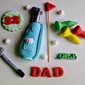 Essbare Golf Cake Topper, Fondant Dekorationen, Geburtstag, Party Dekorationen