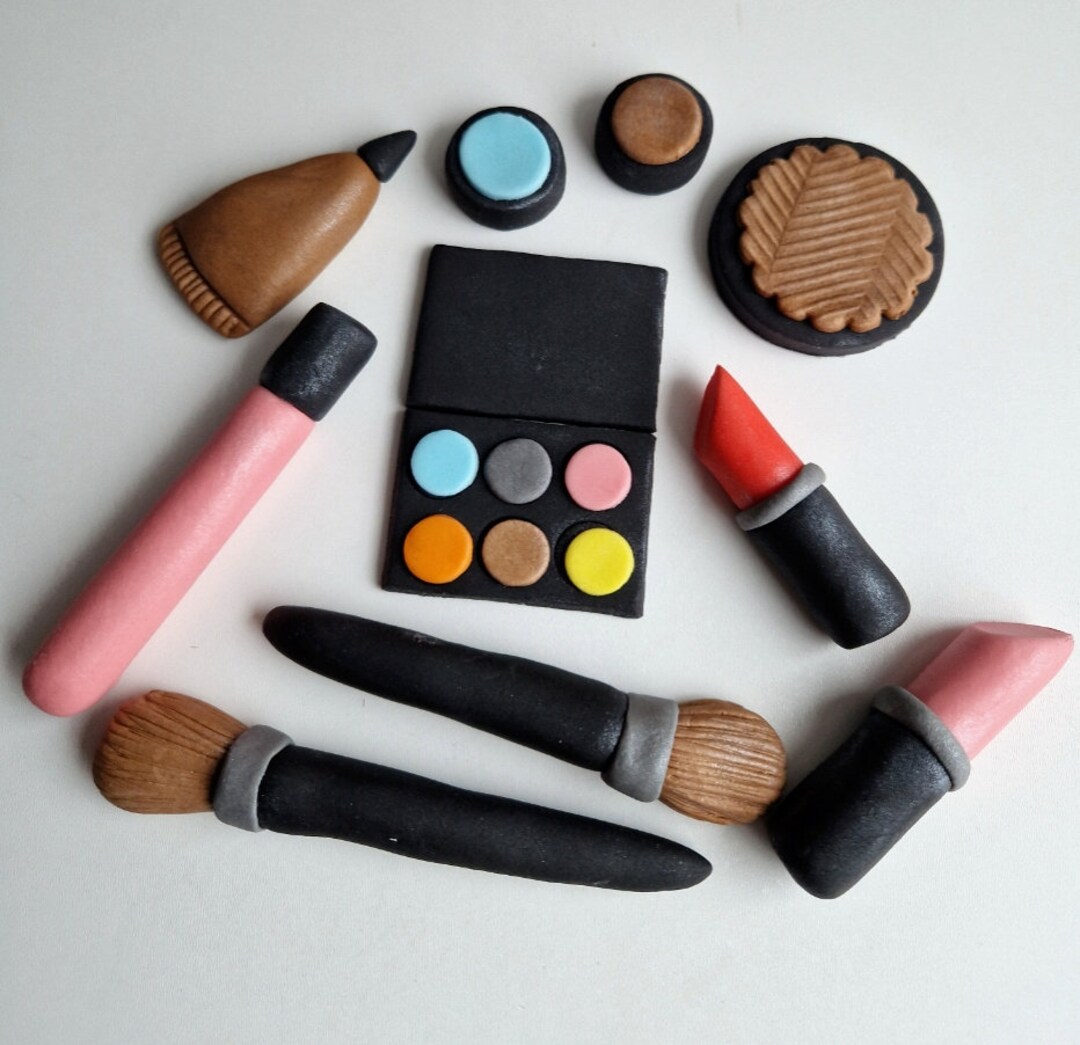 Edible Makeup Cake Topper,fondant Icing Party Decoration Etsy
