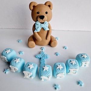 Decorazione per torta a forma di orsetto commestibile, decorazioni in glassa fondente