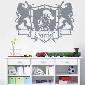 Personalised Knight Wall Decal Custom Name Sticker