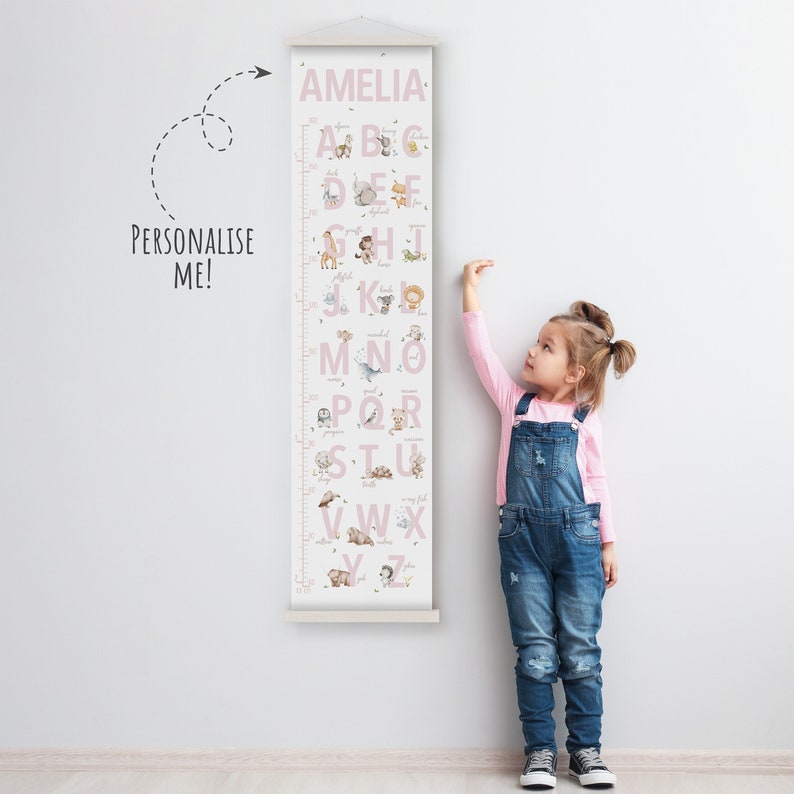 Alfabeto Tabla De Altura Personalizada Nombre De Ni a Etsy M xico