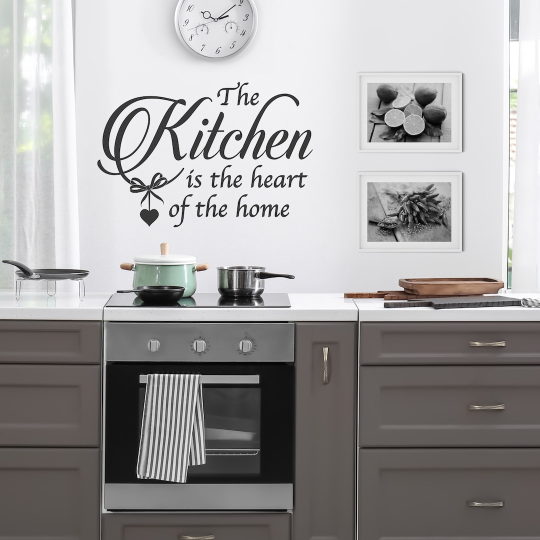 The Kitchen is the Heart of the Home Wall Sticker Decal Home Decor Wall ...