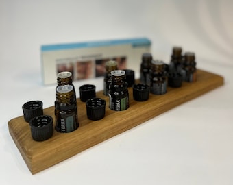 Stand for Essential Oil Storage Stand for Doterra Aromatouch Technique 5ml, Hard Wood (Oak) Tray, Aroma Therapy Oil Holder, Wooden Tray
