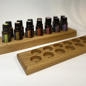 Stand for dōTERRA 15ml 14 pieces 2 rows, Essential Oil Storage Stand, Oak Tray, Essential Oil Gift, Wooden Tray for Doterra, Aroma Therapy image 1