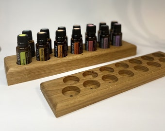 Stand for dōTERRA 15ml (14 pieces) 2 rows, Essential Oil Storage Stand, Oak Tray, Essential Oil Gift, Wooden Tray for Doterra, Aroma Therapy