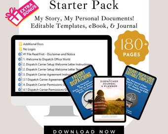 Freight Dispatcher Starter Kit: eBook, Templates, Journal (180+ Pages)