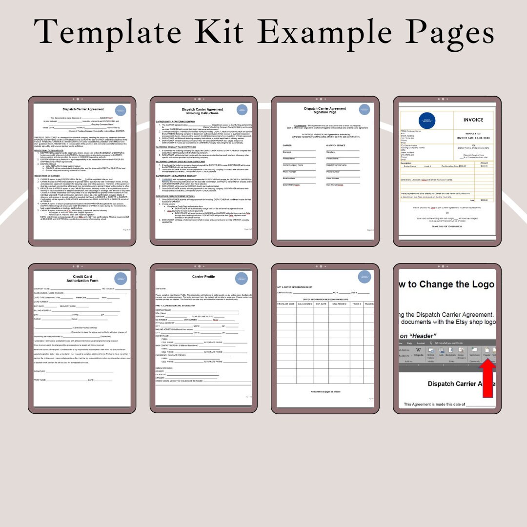Freight Dispatcher Starter Ekit Editable Templates, Ebook, Printable Freight Dispatcher Starter Ekit Editable Templates, Ebook, Printable
