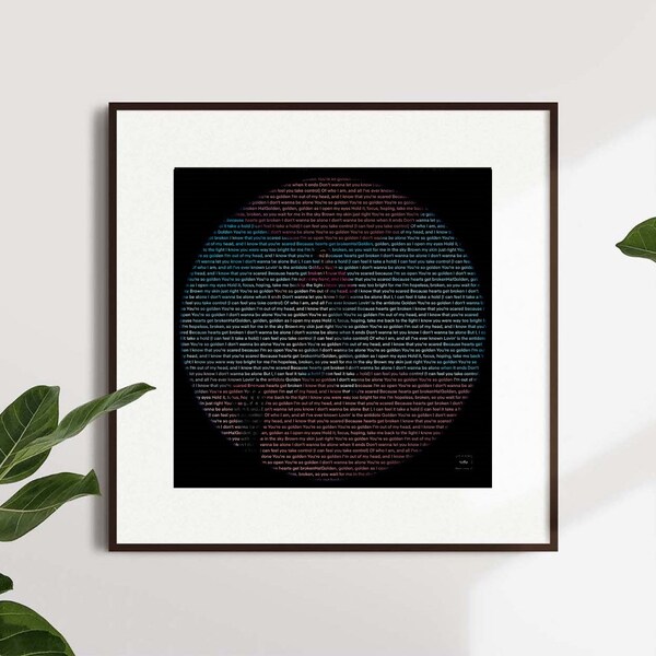 Square Digital instant download,decor wall art,Harry styles ,album,Fine Line lyric collage