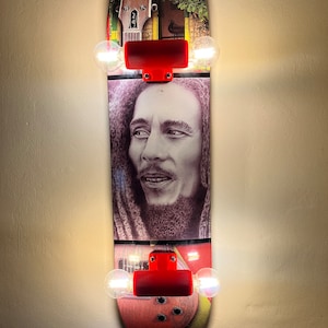 Skatebrite -- Bob Marley (Skateboard Lamp)