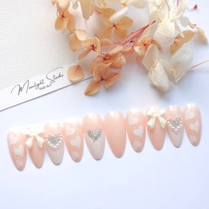 24Pcs Stiletto Medium Press on Nails/Festive Nails/Stick on Nails/False Nails/Glue on Nails - Gift For Her