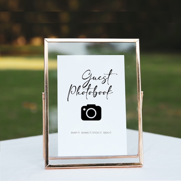 Baby Shower Guest Book Polaroid printable sign, wedding guest book, shower guestbook