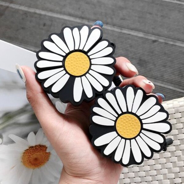 3D Sunflower Airpod Case Silicone Hard Protective Case Airpods Case For AirPods 1 2 & Airpods Pro Case