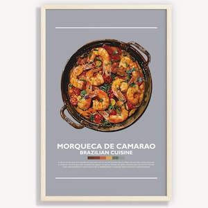 MORQUECA DE CAMARAO poster | Minimalist Brazilian Wall Art Decor | Digital Prints Poster Art Illustration | Instant Download | Brazil