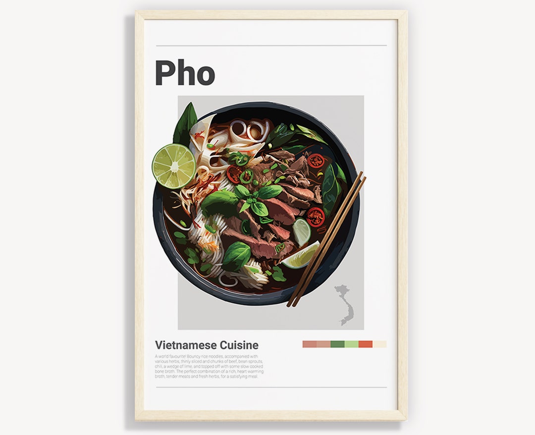 PHO POSTER Minimalist Vietnamese Wall Art Decor Digital Prints Poster