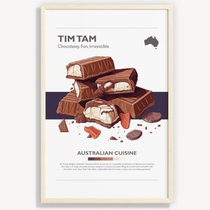 AUSTRALIAN TIM TAM Poster | Minimalist Wall Art Decor | Digital Prints Poster Art Illustration | Instant Download