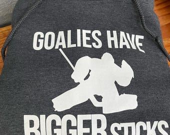 T-shirt met lange mouwen voor jeugdkeepers, keepers hebben grotere sticks, hockeyshirt, grappig keeperscadeau