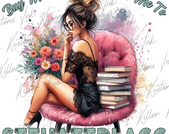 STFUATTDLAGG Digital Design, Funny Adult Sarcastic Booktok Digital Art, Buy Me Books PNG, Vintage Flowers, Booktok Sassy Instant Download