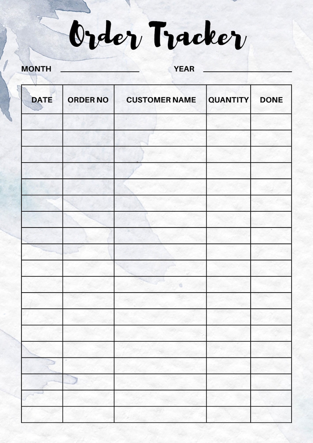 Printable &amp; Digital Order Tracker Template. PRINTABLE. Perfect for Etsy Sellers! - Etsy