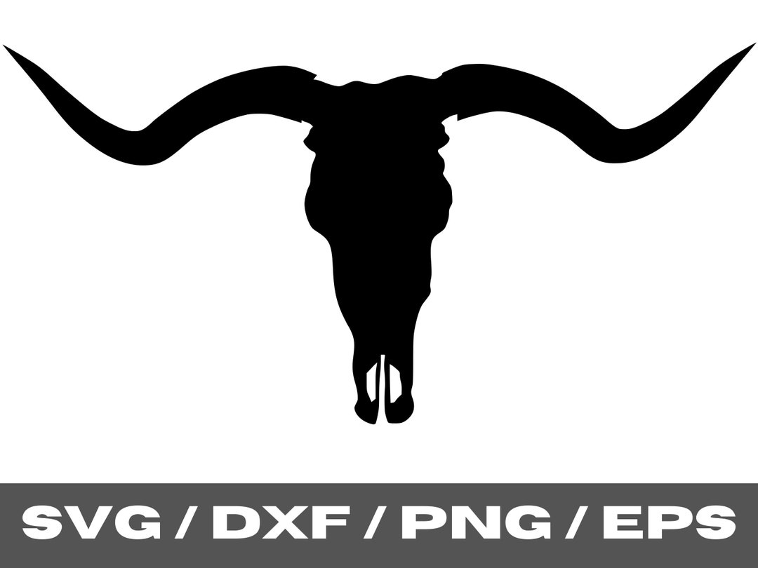 Cow Skull SVG Skull Svg Longhorn Skull Pdf Eps Dxf - Etsy