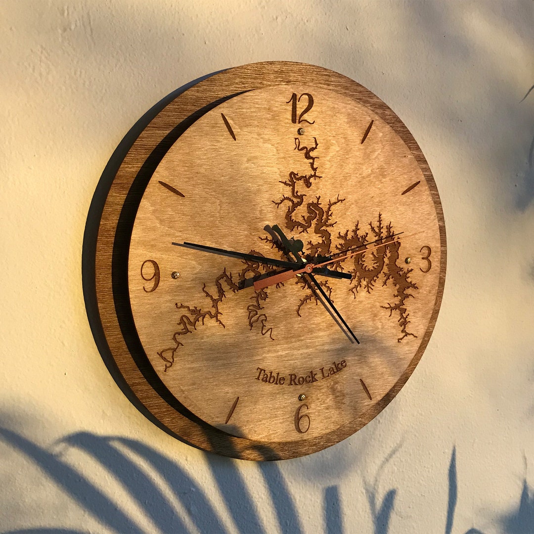 Table Rock Lake Wall Clock Etsy