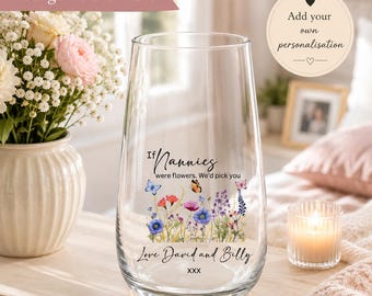 Large 30cm Mum or Nan Flower Vase | If Mums Were Flowers | Personalised Gift