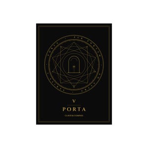 Lámina artística Porta Seal — Geometría sagrada dorada sobre fondo negro, 12 × 16 o 18 × 24 pulgadas imagen 2