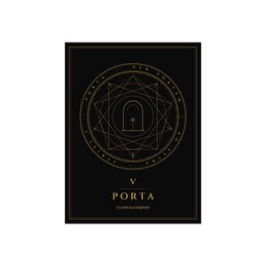 Lámina artística Porta Seal — Geometría sagrada dorada sobre fondo negro, 12 × 16 o 18 × 24 pulgadas imagen 1