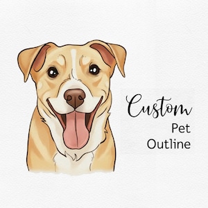 Custom Pet Drawing from Photo, Custom Dog Art Print, Personalized Dog Memorial Gift, Custom Pet Portrait image 1