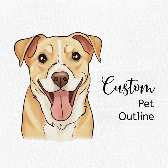 Custom Pet Drawing from Photo, Custom Dog Art Print, Personalized Dog Memorial Gift, Custom Pet Portrait